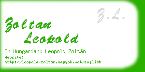 zoltan leopold business card