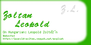 zoltan leopold business card